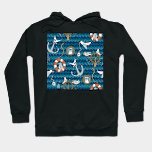 Funny seagulls wreaking havoc on ship Hoodie